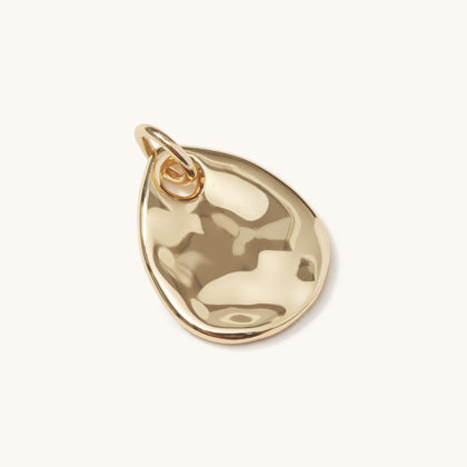 Ripple Tear Drop Pendant Gold